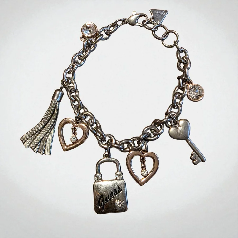 Guess Gold and Silver Charm Bracelet - Picture 1 of 4